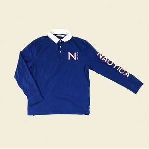 Nautica collared long sleeve